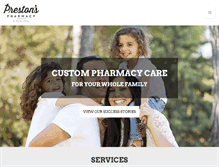 Tablet Screenshot of prestonspharmacy.com